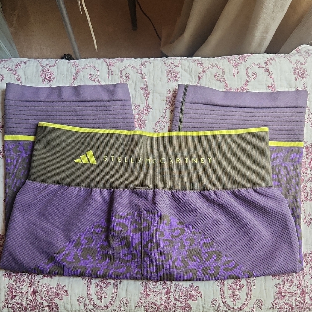 Adidas Stella McCartney Purple and Gray Leggings